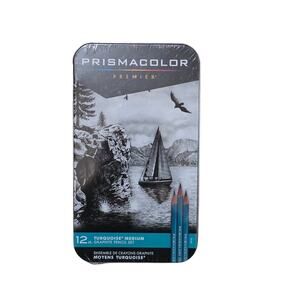 Prismacolor Premier 12 Turquoise Sketching Graphite Pencils NEW
